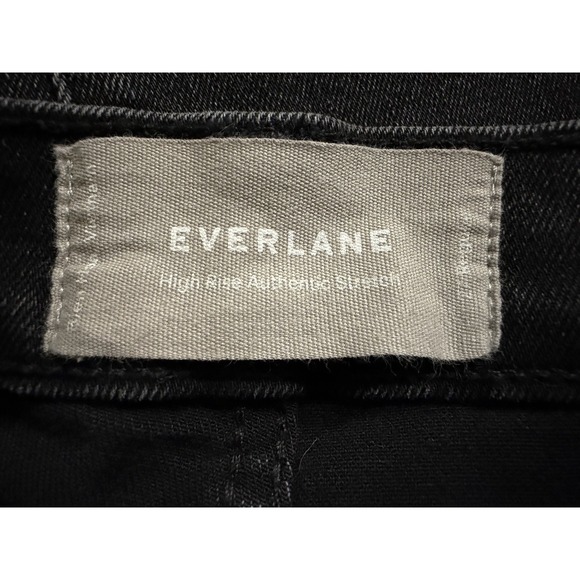 Everlane High-Rise Skinny Button Fly Jeans Black Size 27 Stretch - Picture 6 of 7